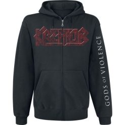 Bluzy męskie: Kreator Gods Of Violence-Skull Bluza z kapturem rozpinana czarny