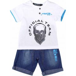 T-shirty chłopięce z krótkim rękawem: 2-częściowy zestaw w kolorze biało-niebieskim