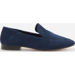 Skórzane mokasyny - Granatowy. Niebieskie mokasyny damskie Reserved. Za 139,99 zł.