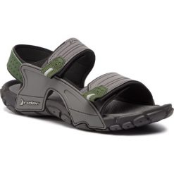 Sandały RIDER - Tender X Ad 82574 Black/Grey 20743. Szare klapki męskie Rider, bez wzorów, z tworzywa sztucznego. Za 159,99 zł.