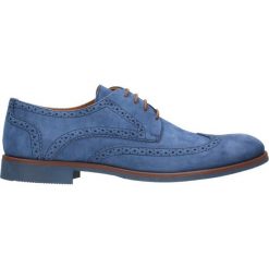 Półbuty ANDY. Niebieskie półbuty męskie Gino Rossi, na co dzień, bez wzorów, ze skóry, eleganckie, na sznurówki. Za 279,90 zł.