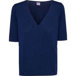 T-shirt DEHA HARMONIC Granatowy. Niebieskie bluzki damskie marki Deha, z tkaniny, biznesowe, z kopertowym dekoltem. Za 165,00 zł.