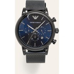 Emporio Armani - Zegarek AR1979. Czarne zegarki męskie Emporio Armani, ze stali. W wyprzedaży za 1299,00 zł.
