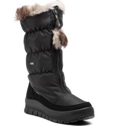 Śniegowce MANITU - 991174 Schwarz 1. Czarne kozaki damskie Manitu, ze skóry ekologicznej, bez obcasa, bez zapięcia. Za 359,00 zł.