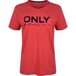 ONLY Koszulka damska Logo Slub Dnm Tee Mars Red (rozmiar S). Czerwone koszulki damskie ONLY, s, bez wzorów, bez kołnierzyka, bez rękawów. W wyprzedaży za 44,00 zł.
