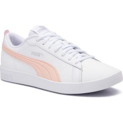 Sneakersy PUMA - Smash Wns V2 L 365208 14 White/Peach Parfait/Silver. Białe półbuty damskie Puma, ze skóry ekologicznej. Za 249,99 zł.