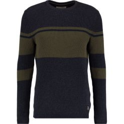 Swetry klasyczne męskie: TOM TAILOR DENIM BLOCKSTRIPED CREW Sweter woodland green