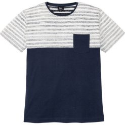 T-shirt w paski bonprix ciemnoniebiesko-kremowy. Niebieskie koszulki męskie bonprix, xl, w paski, vintage, bez kołnierzyka, bez rękawów. Za 49,99 zł.