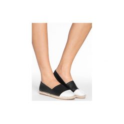 Baleriny damskie lakierowane: Balerinki Espadryle Thalia Black White Flats