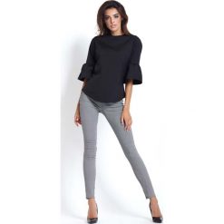 Dopasowane Legginsy w Pepitkę. Czarne bluzki wizytowe marki Molly.pl, s, w jednolite wzory. W wyprzedaży za 110,58 zł.