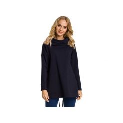 M344 Bluza oversize z kominem i kieszeniami. Bluzy damskie Moe, xl, bez wzorów, z elastanu, bez rękawów, bez kaptura. Za 119,00 zł.