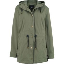 Parka z regulacją obwodu bonprix oliwkowy. Zielone parki damskie bonprix. Za 199,99 zł.