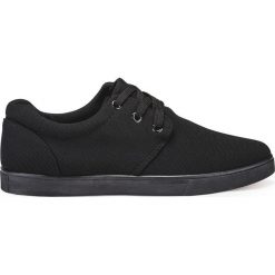 BUTY MĘSKIE TRAMPKI T245 - CZARNE. Białe trampki męskie marki Inny, z materiału. Za 39,00 zł.