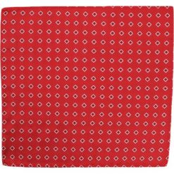 Wyrazista Poszetka Męska, Alties, Wzór w Figury Geometryczne, Czerwona POSZALTS0091. Czerwone poszetki męskie Alties, bez wzorów, z materiału, eleganckie. Za 16,90 zł.