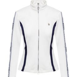 Bluza SPORTALM NAVY 2. Białe bluzy damskie Sportalm, z nadrukiem, z tkaniny, bez rękawów, bez kaptura. Za 880,00 zł.