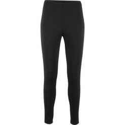 Legginsy ocieplane bonprix czarny. Czarne legginsy damskie bonprix, bez wzorów. Za 39,99 zł.