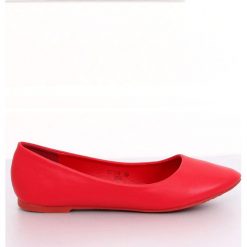 Baleriny damskie czerwone CC108 Red. Czerwone baleriny damskie ButyModne, bez wzorów, ze skóry ekologicznej, eleganckie, bez obcasa. Za 75,19 zł.