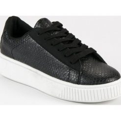 Tenisówki damskie: Czarne trampki snake print MERG czarne