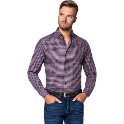 Koszula Mixkolor w Kratę Twiggy. Szare koszule męskie LANCERTO, na zimę, m, bez wzorów, z bawełny, bez kołnierzyka, bez rękawów. Za 299,90 zł.