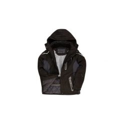 Kurtka damska zimowa z kieszeniami, z kapturem, rozpinana. Czarne bomberki damskie TXM, na zimę, z kapturem. Za 49,99 zł.