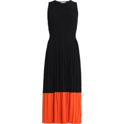 Długie sukienki: Warehouse COLOUR BLOCK PLEATED DRESS Długa sukienka black