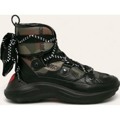 Love Moschino - Buty. Czarne buty sportowe damskie Love Moschino, bez wzorów, ze skóry, sportowe. Za 999,90 zł.