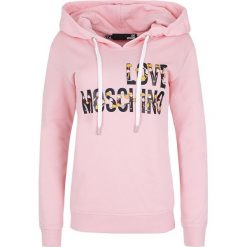 Bluza Love Moschino. Różowe bluzki damskie bez wzorów, bez rękawów, bez kaptura. Za 419,00 zł.