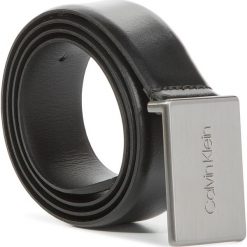 Pasek Męski CALVIN KLEIN - 3,5 Cm Metal Plaque Belt K50K504892 BDS. Czarne paski męskie Calvin Klein, w paski, ze skóry. Za 269,00 zł.