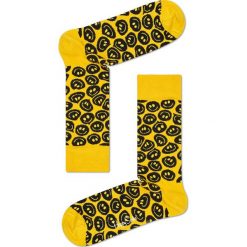 Happy Socks - Skarpetki Twisted Smile. Żółte skarpetki damskie Happy Socks, z bawełny. Za 39,90 zł.