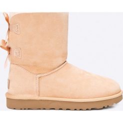 UGG - Botki W Bailey Bow II. Szare botki damskie na obcasie marki Ugg, z materiału. W wyprzedaży za 699,90 zł.