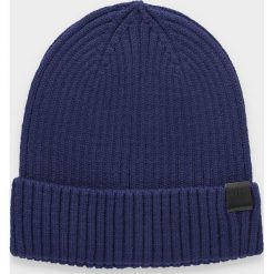 Czapka męska CAM202 - granat. Czapki męskie 4f, na zimę, bez wzorów. Za 39,99 zł.