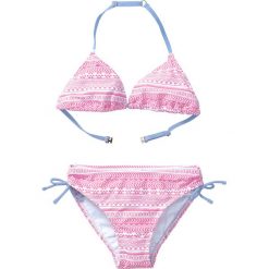 Stroje dwuczęściowe dziewczęce: Bikini dziewczęce (2 części) bonprix jasnoróżowo-biały