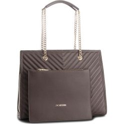 Torebka LOVE MOSCHINO - JC4259PP06KI0001 Taupe. Szare torebki klasyczne damskie marki Love Moschino, ze skóry ekologicznej, duże, zdobione. Za 959,00 zł.