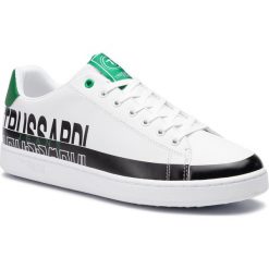 Sneakersy TRUSSARDI JEANS - 77A00210 W706. Białe sneakersy męskie Trussardi Jeans, na co dzień, bez wzorów, z jeansu, eleganckie, bez zapięcia. Za 429,00 zł.