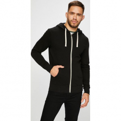 Jack & Jones - Bluza. Czarne bluzy męskie Jack & Jones, m, z nadrukiem, z bawełny, z kapturem, bez rękawów, z kapturem. W wyprzedaży za 99,90 zł.