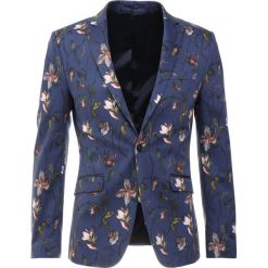 Topman NAVY BASE TULIP PRINT Marynarka garniturowa blue. Niebieskie marynarki męskie marki Topman. Za 629,00 zł.