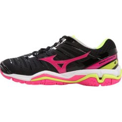 Buty sportowe damskie: Mizuno WAVE 4 Obuwie do piłki ręcznej black/pink glo/safety yellow