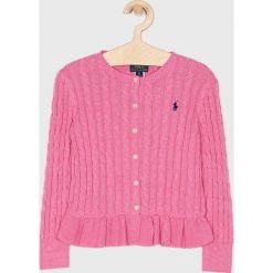 Polo Ralph Lauren - Kardigan 128-176 cm. Różowe swetry dziewczęce z bawełny, polo. W wyprzedaży za 239,90 zł.