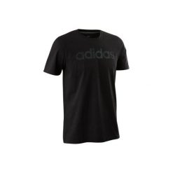 Koszulka krótki rękaw Gym & Pilates Decadio 500 męska. Czarne koszulki męskie marki Adidas, xl, bez wzorów, z bawełny, bez kołnierzyka, z krótkim rękawem, krótkie. Za 64,99 zł.