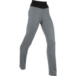 Legginsy funkcyjne, długie, Level 1 bonprix dymny szary. Szare spodnie sportowe damskie marki DOMYOS, z bawełny. Za 59,99 zł.