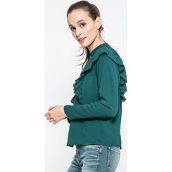 Jacqueline de Yong - Koszula. Szare koszule wiązane damskie Jacqueline de Yong, s, z materiału, casualowe, z długim rękawem. W wyprzedaży za 49,90 zł.