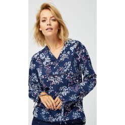 Koszula w kwiaty. Niebieskie koszule damskie Moodo, s, w kwiaty, bez kołnierzyka, bez rękawów. Za 39,99 zł.