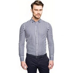 Koszula versone 2703 długi rękaw slim fit granatowy. Niebieskie koszule męskie Recman, m, bez wzorów, bez kołnierzyka, z długim rękawem. Za 149,00 zł.