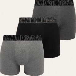 CR7 Cristiano Ronaldo - Bokserki (3-pack). Szare bokserki męskie CR7 Cristiano Ronaldo, bez wzorów, z elastanu. W wyprzedaży za 79,90 zł.