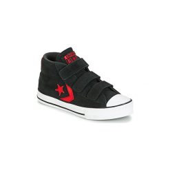 Buty Dziecko Converse STAR PLAYER EV V STAR PLAYER SUEDE MID BLACK/STORM WIND/CASINO. Czarne trampki dziewczęce Converse, bez wzorów, bez zapięcia. Za 191,20 zł.