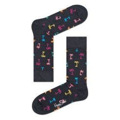 Skarpety Happy Socks Palm Beach (PAB01-9001). Czarne skarpetki damskie marki Happy Socks, z bawełny. Za 23,99 zł.