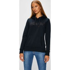 Fresh Made - Bluza. Niebieskie bluzy damskie z kieszeniami marki Fresh Made, s, z aplikacjami, z bawełny, z kapturem. W wyprzedaży za 89,90 zł.
