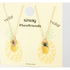 Naszyjniki Bff ananasy - Beżowy. Brązowe naszyjniki damskie Sinsay. W wyprzedaży za 10,00 zł.