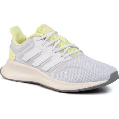 Buty adidas - Runfalcon EG8622 Dshgry/Ftwwht/Yeltin. Brązowe buty sportowe damskie Adidas, bez wzorów, ze skóry ekologicznej, sportowe, na fitness i siłownię. Za 199,00 zł.