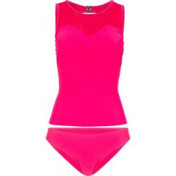 Tankini (2 części) bonprix fuksja. Różowe stroje kąpielowe damskie bonprix, bez wzorów. Za 89,99 zł.
